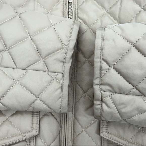 Tommy Hilfiger Women's Size Medium Beige Diamond Quilted Barn Jacket - Picture 8 of 16